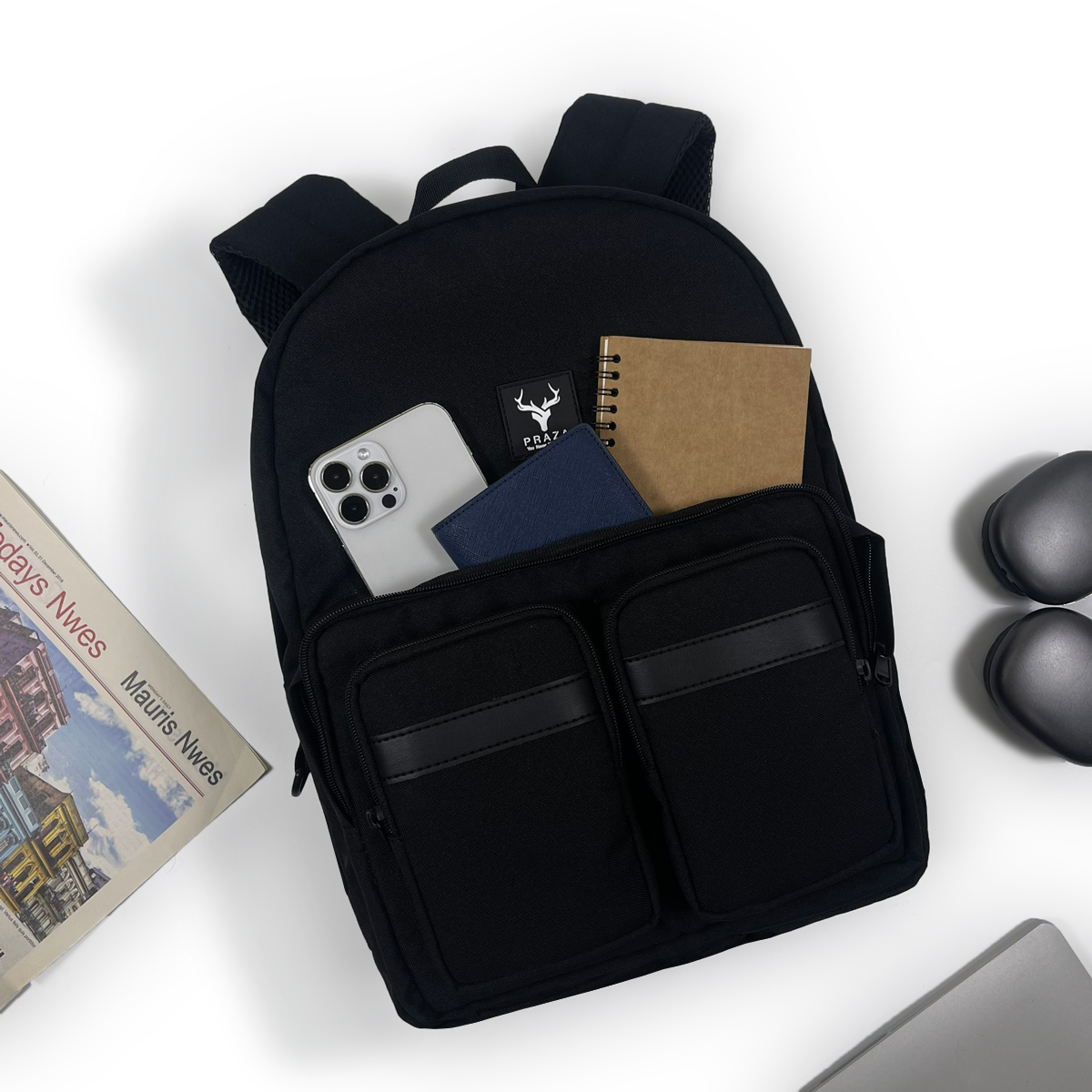 BALO DOUBLE BOXBOX THỜI TRANG CÓ NGĂN ĐỰNG LAPTOP 13 14 INCH CAO CẤP PRAZA - BL205