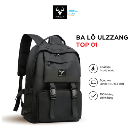 Ba Lô Ulzzang Hàn Quốc Thời Trang Praza - BL185 (Đen)