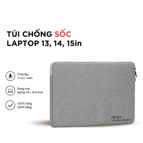 Túi Chống Sốc Laptop 13 inch, 14 inch, 15.6 inch Chống Va Đập Praza - TX092