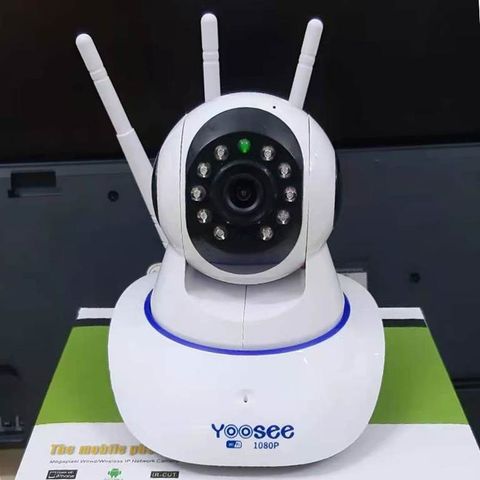  Camera ip wifi app yoosee 3 râu 2.0MP khe thẻ trên đầu camera- không cổng LAN 