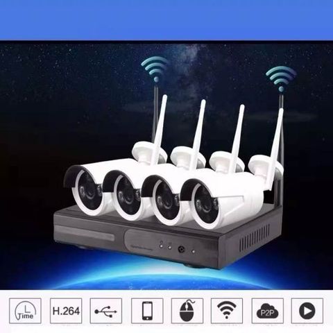  Bộ đầu ghi NVR kit wifi 4 mắt camera wifi 2.0M 1080P 