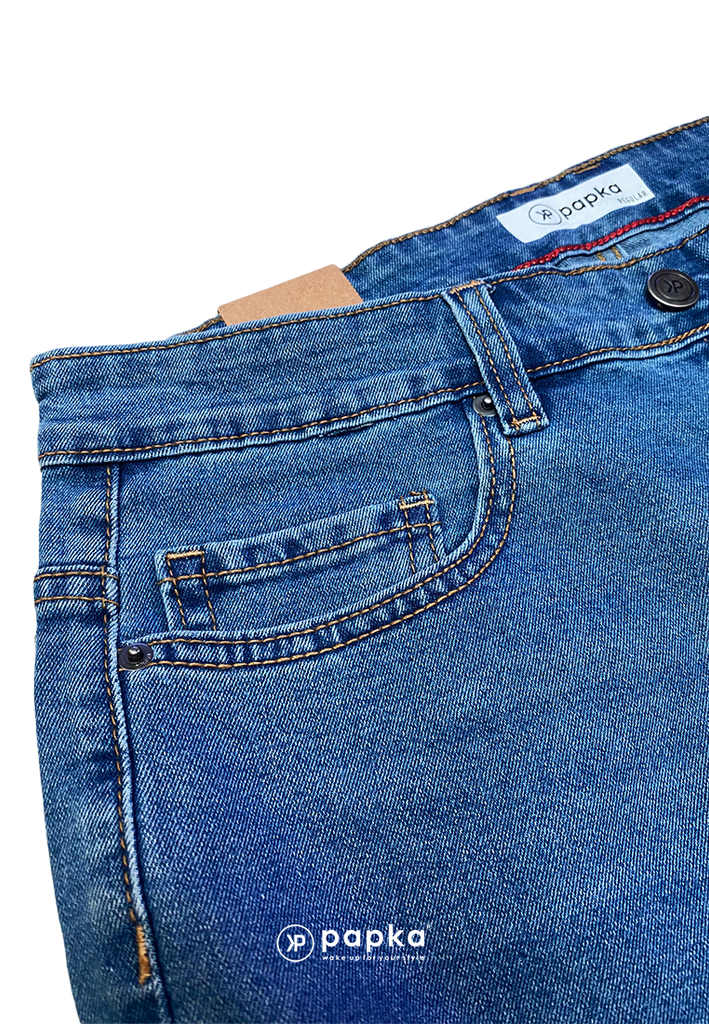 QUẦN SHORT JEANS NAM PAPKA 2031 XANH