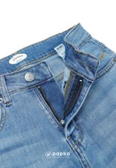 Quần jeans dài nữ Papka 4053 form regular xanh nhạt