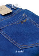 Quần jeans nữ Papka 4067 xanh tua lai