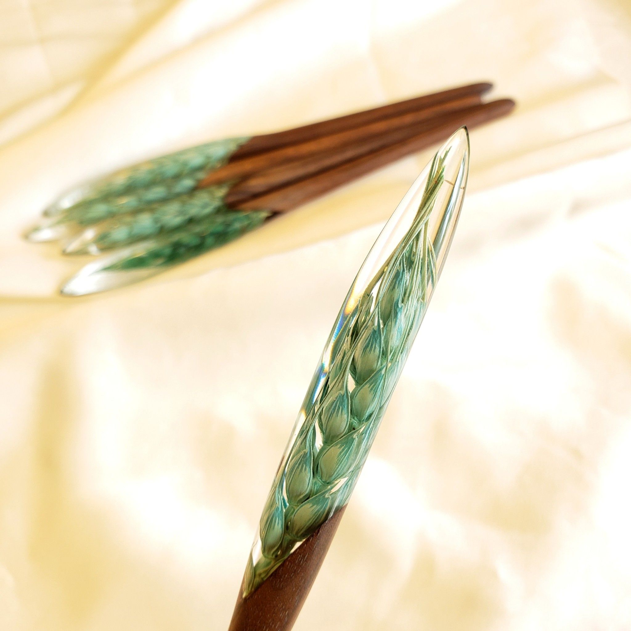 Trâm cài tóc gỗ-resin-nhon-luamachxanh-121