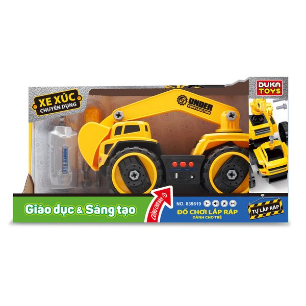 Đồ Chơi DUKA: Xe Công Trình Tự Tháo Lắp - Xe Xúc Chuyên Dụng - 839619