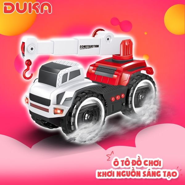 Đồ Chơi DUKA: Xe Kĩ Thuật Công Trình Có Nhạc, Đèn - Xe Cần Cẩu - 806035