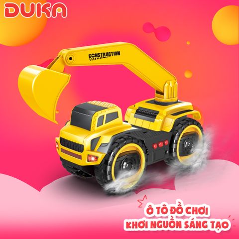  Đồ Chơi DUKA: Xe Công Trình Có Nhạc, Đèn - Xe Xúc Đào - 806034 