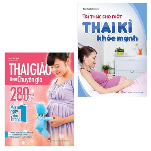  Sách: Combo Tri Thức Cho Một Thai Kì Khỏe Mạnh + Thai Giáo Theo Chuyên Gia 280 Ngày - Mỗi Ngày Đọc Một Trang 