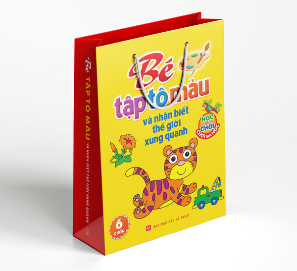 Sách: Bé Tập Tô Màu Và Nhận Biết Thế Giới Xung Quanh - Túi 6 Cuốn