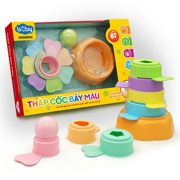 Đồ Chơi DUKA: Tháp Cốc Bảy Màu - DK580014