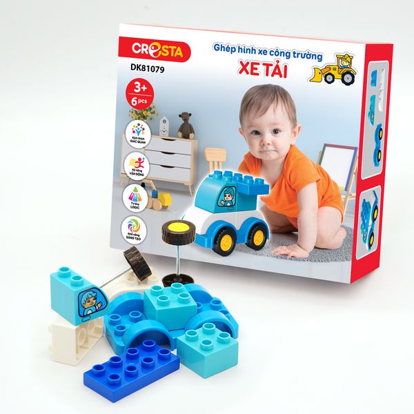 Đồ Chơi DUKA: Ghép Hình Xe Công Trường - Xe Tải 9 Chi Tiết - DK81079