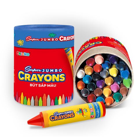  Văn Phòng Phẩm DUKA: Bút Sáp Màu - Super Jumbo Crayons - 18 Màu (DK3305 - 18) 