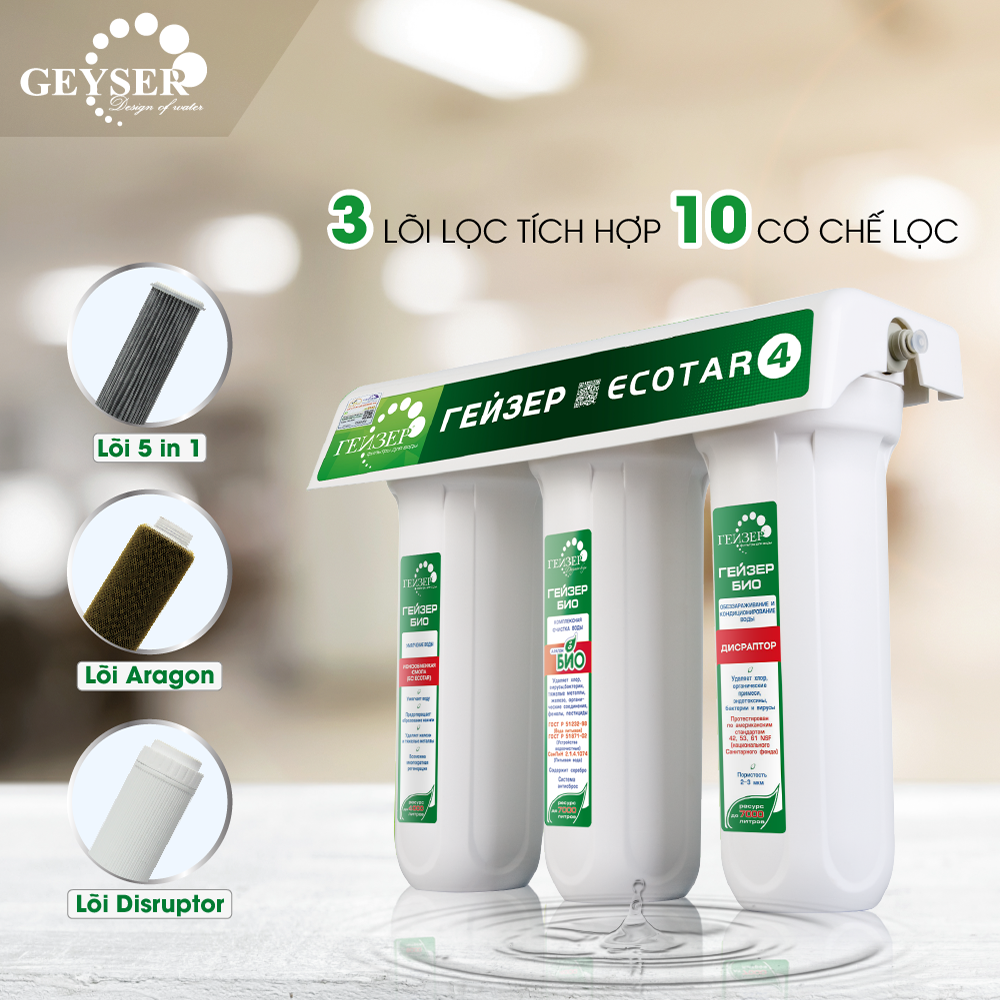 Máy lọc nước nano Geyser ECOTAR 4 made in Russia