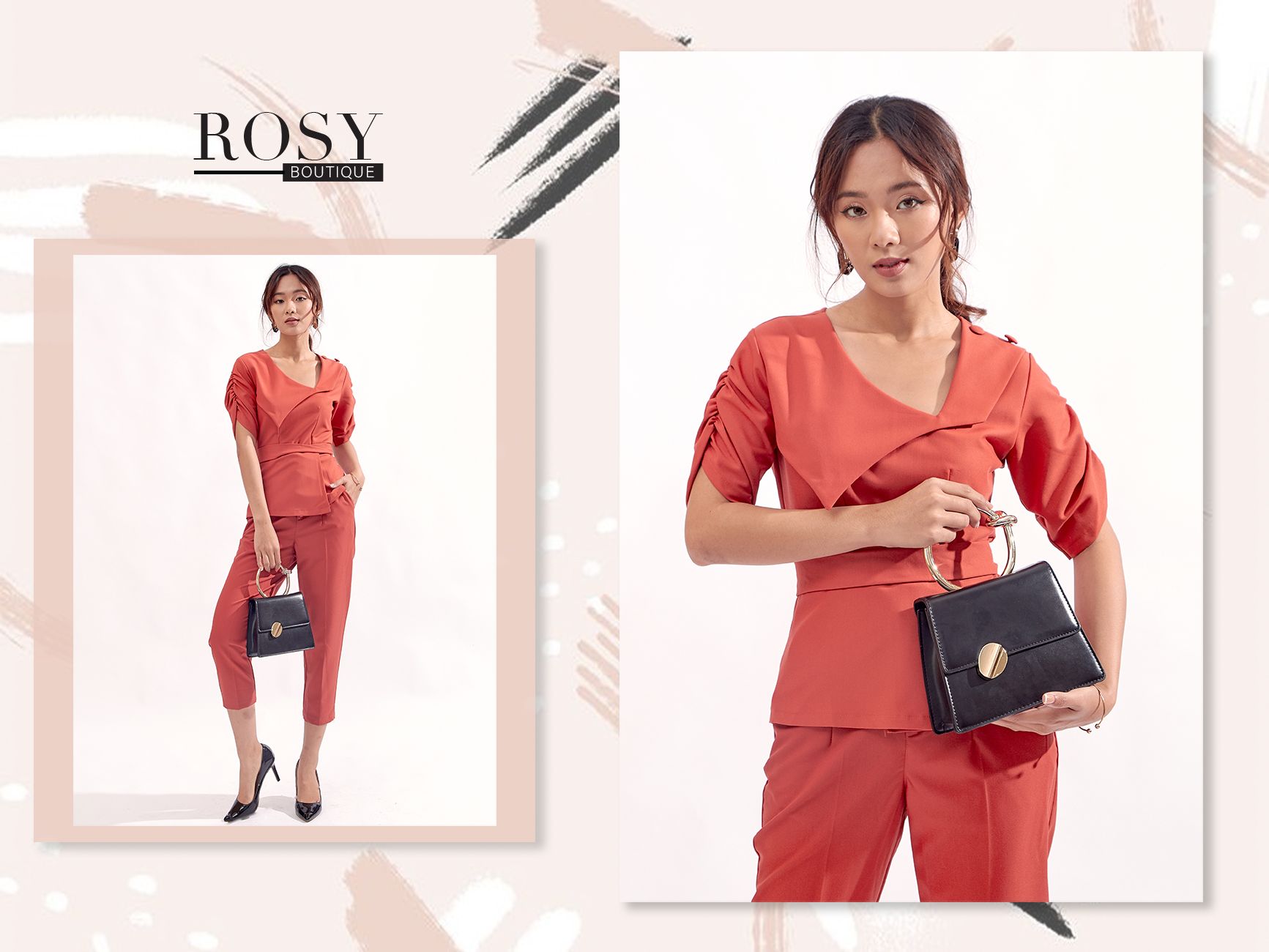 SET-192 _SET áo cổ lệch 2 nút vai+QD+Dây
