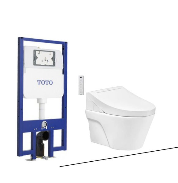 Bàn Cầu TOTO CW822REA/TCF24460AAA/WH172AT/TCA465 Nắp Điện Tử Treo Tườn