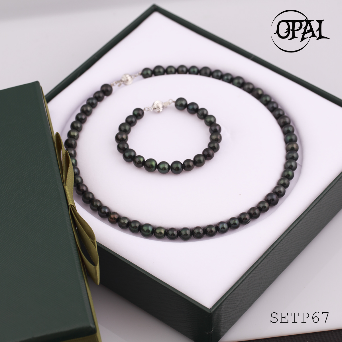 SETP67-Bộ trang sức ngọc trai OPAL