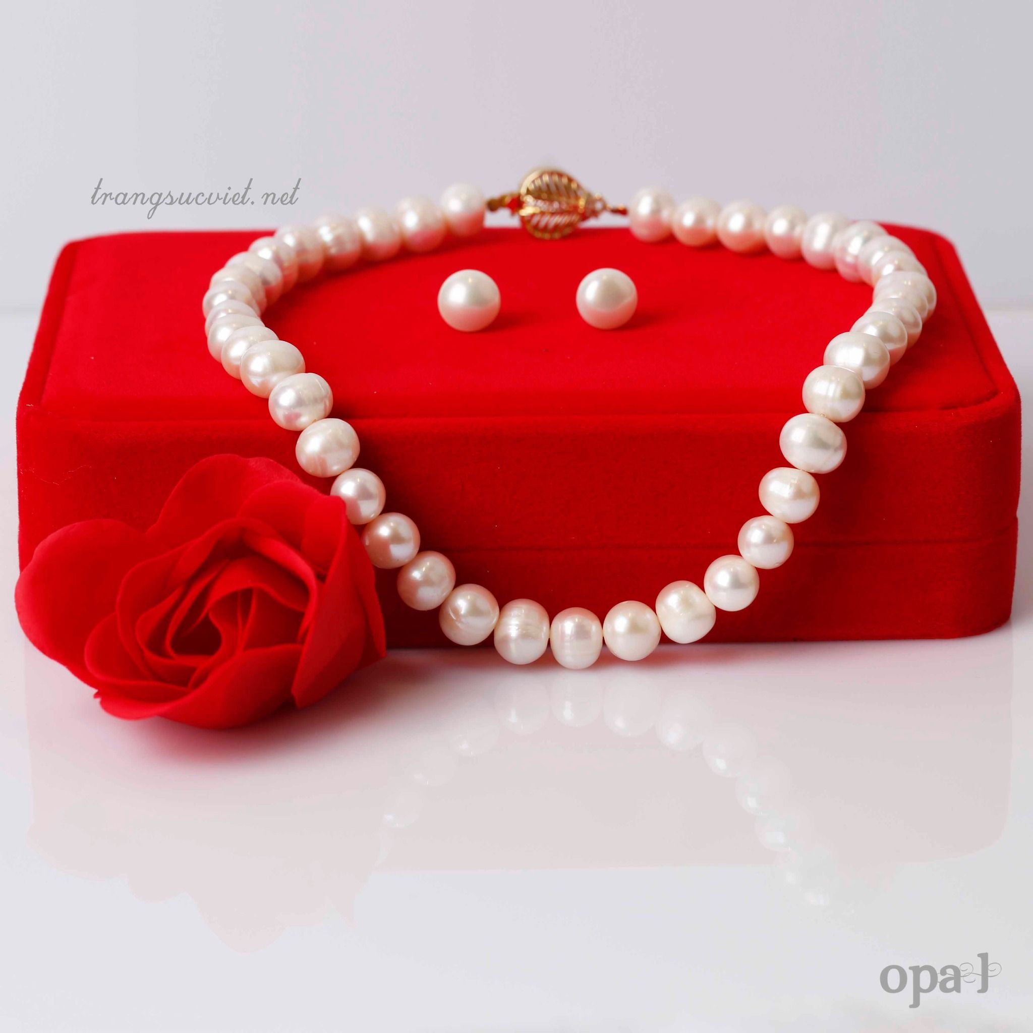 Chuỗi vòng cổ ngọc trai sang trọng 10ly