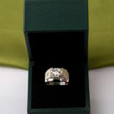  Nhẫn Bạc Nam đính đá cao cấp  RM07 thương hiệu Opal 