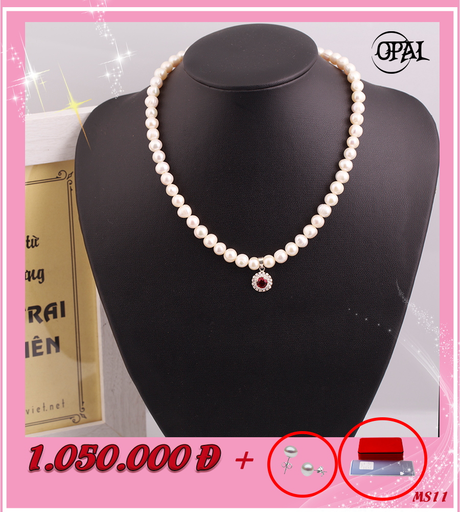 MS11- Chuỗi vòng cổ ngọc trai OPAL