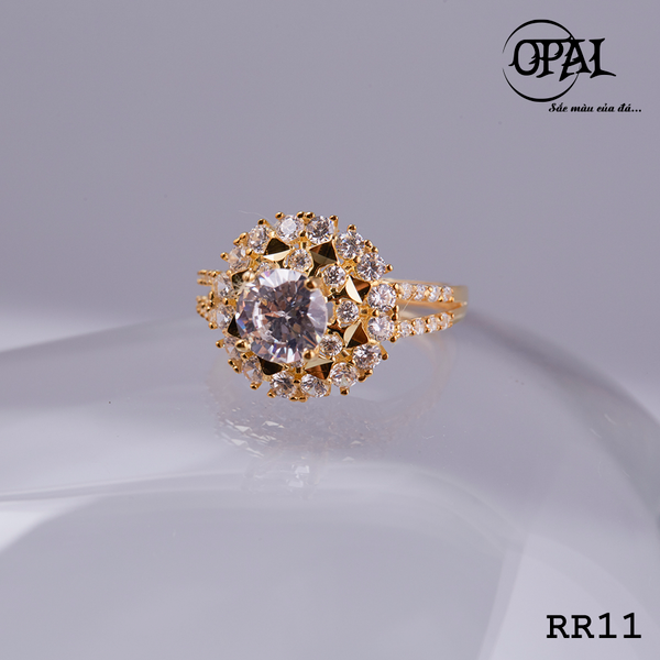  RR11- Nhẫn bạc nữ đính đá Ross OPAL 