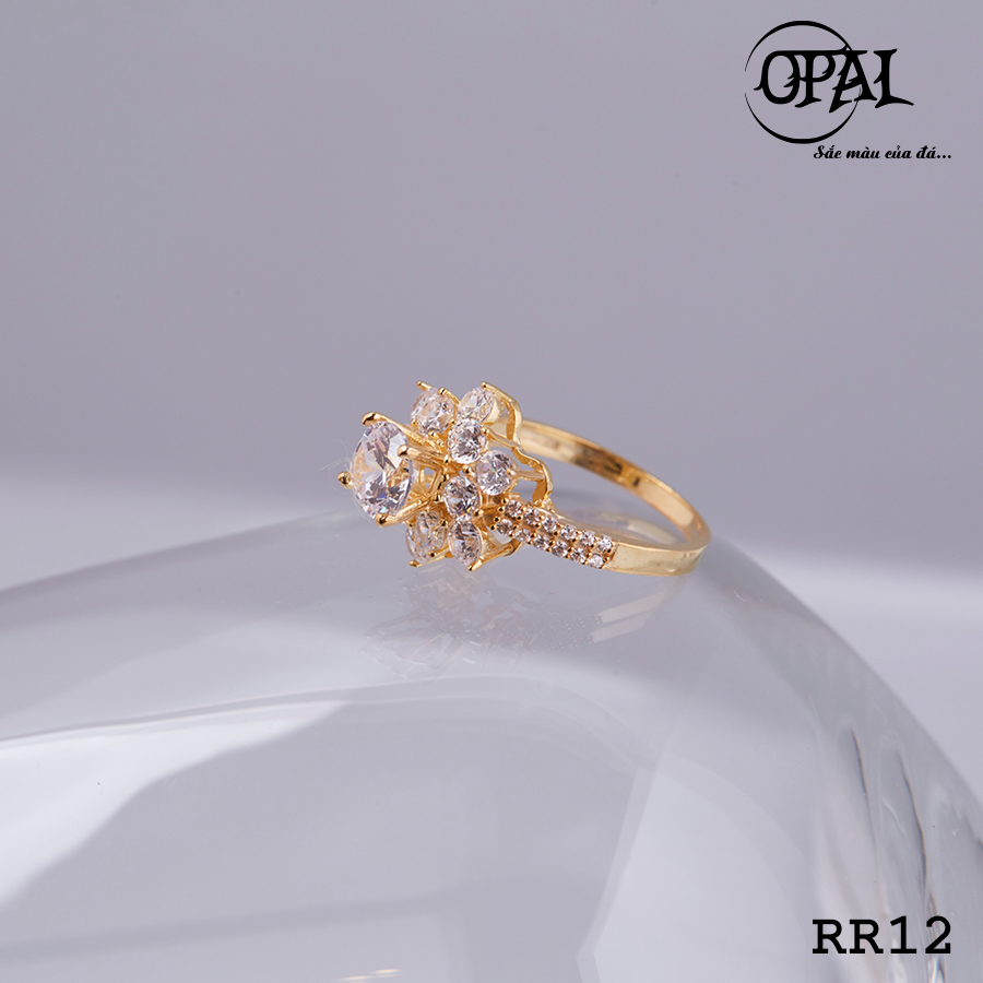 RR12- Nhẫn bạc nữ đính đá Ross OPAL
