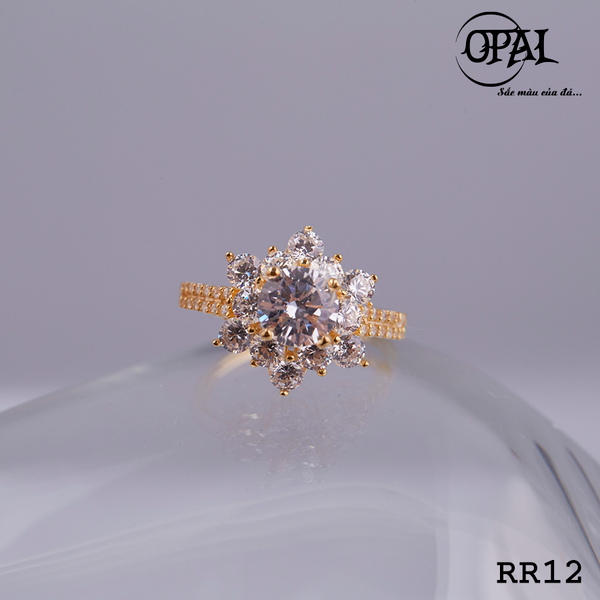  RR12- Nhẫn bạc nữ đính đá Ross OPAL 