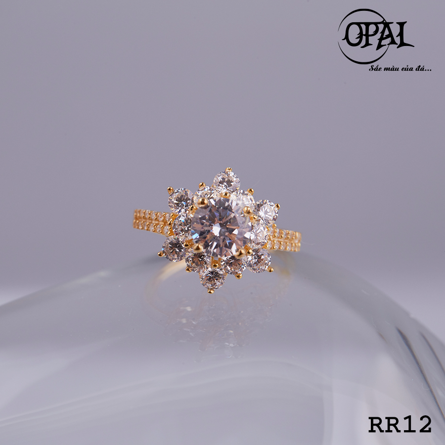 RR12- Nhẫn bạc nữ đính đá Ross OPAL