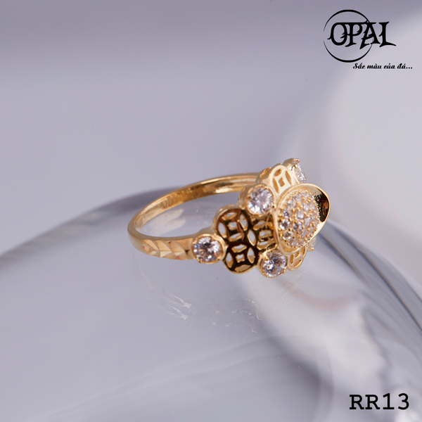  RR13- Nhẫn bạc nữ đính đá Ross OPAL 