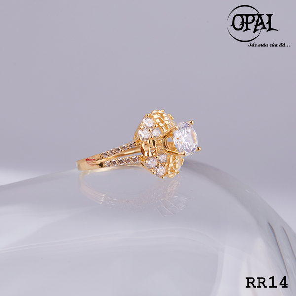  RR14- Nhẫn bạc nữ đính đá Ross OPAL 