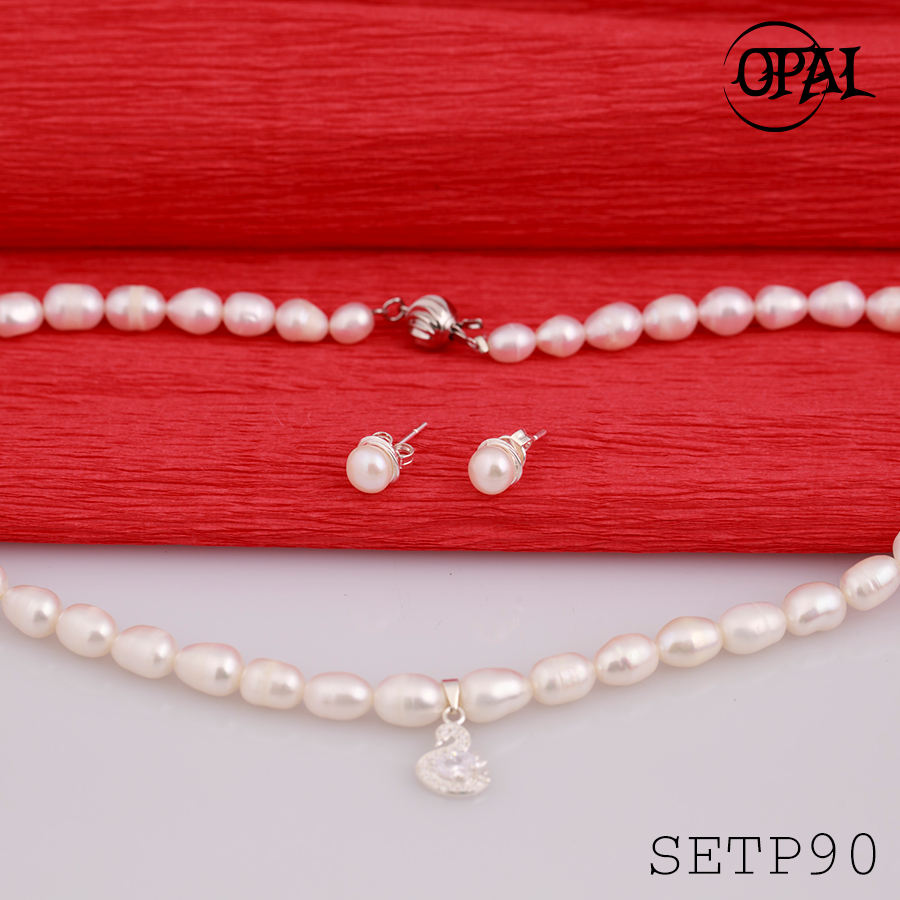 SETP90-Bộ trang sức ngọc trai OPAL
