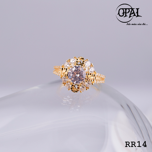  RR14- Nhẫn bạc nữ đính đá Ross OPAL 