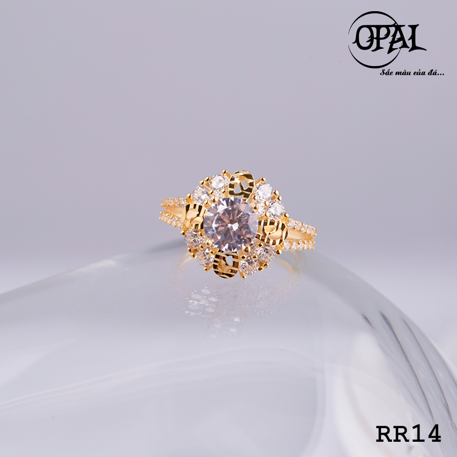 RR14- Nhẫn bạc nữ đính đá Ross OPAL