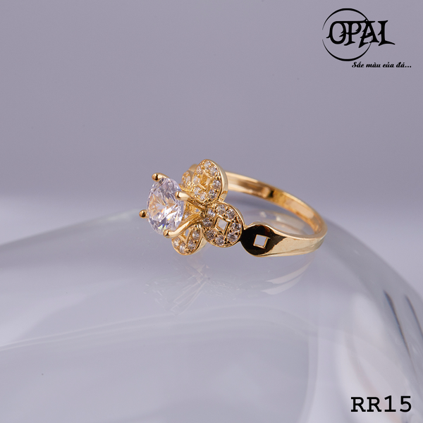  RR15- Nhẫn bạc nữ đính đá Ross OPAL 