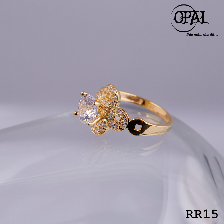 RR15- Nhẫn bạc nữ đính đá Ross OPAL
