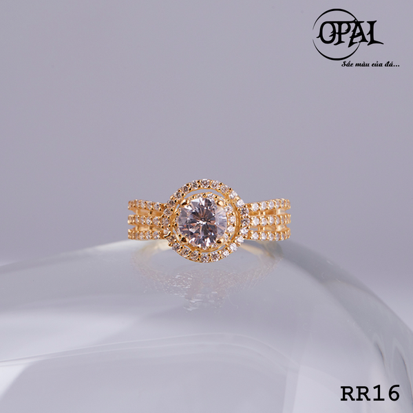  RR16- Nhẫn bạc nữ đính đá Ross OPAL 