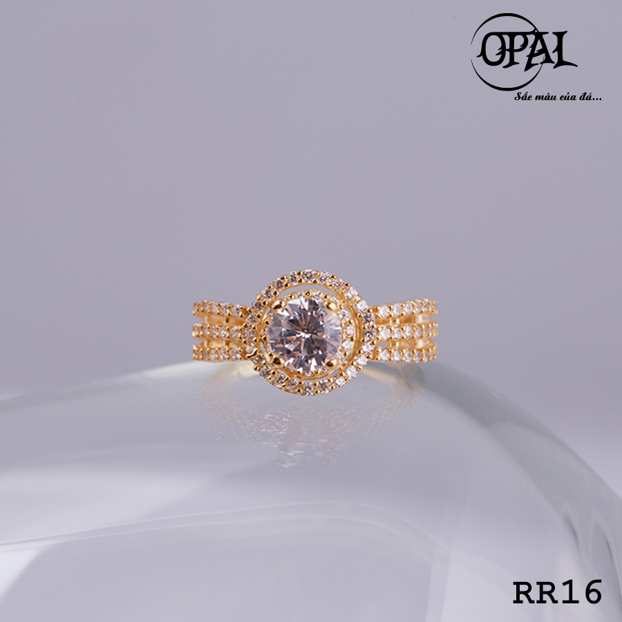 RR16- Nhẫn bạc nữ đính đá Ross OPAL