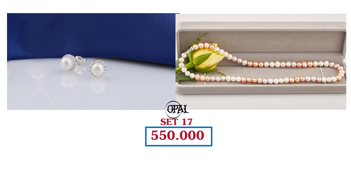 SET 17 - Bộ trang sức ngọc trai Opal
