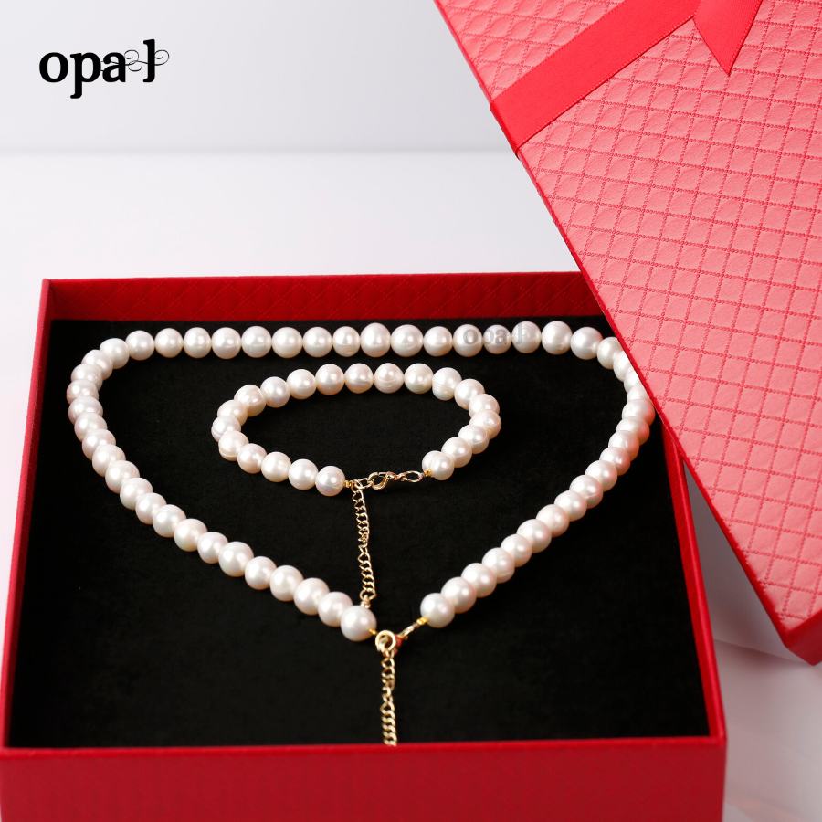 Bộ Trang sức Vòng cổ - Vòng Tay Ngọc trai Opal