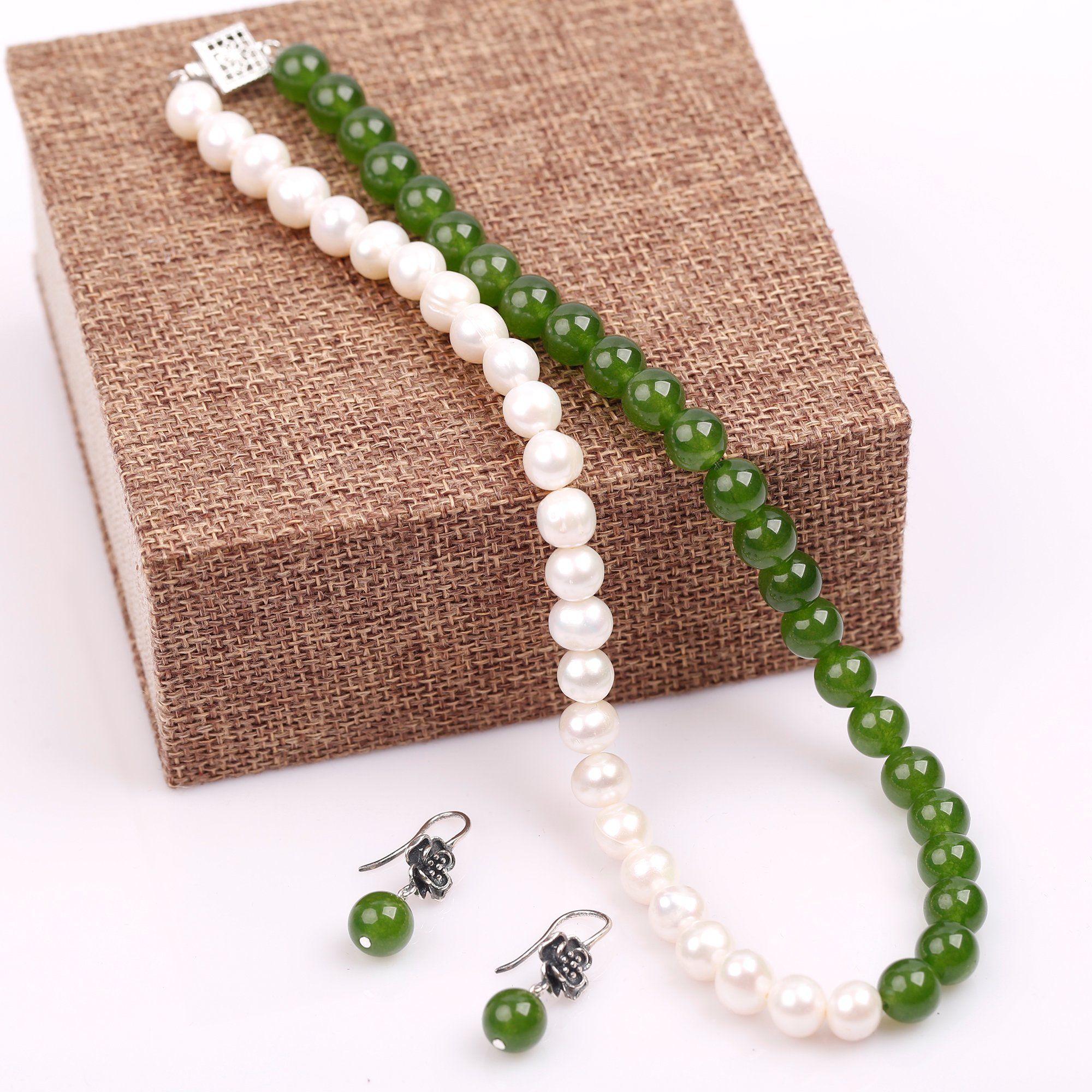 Bộ trang sức ngọc trai vòng cổ - Hoa tai thương hiệu Opal