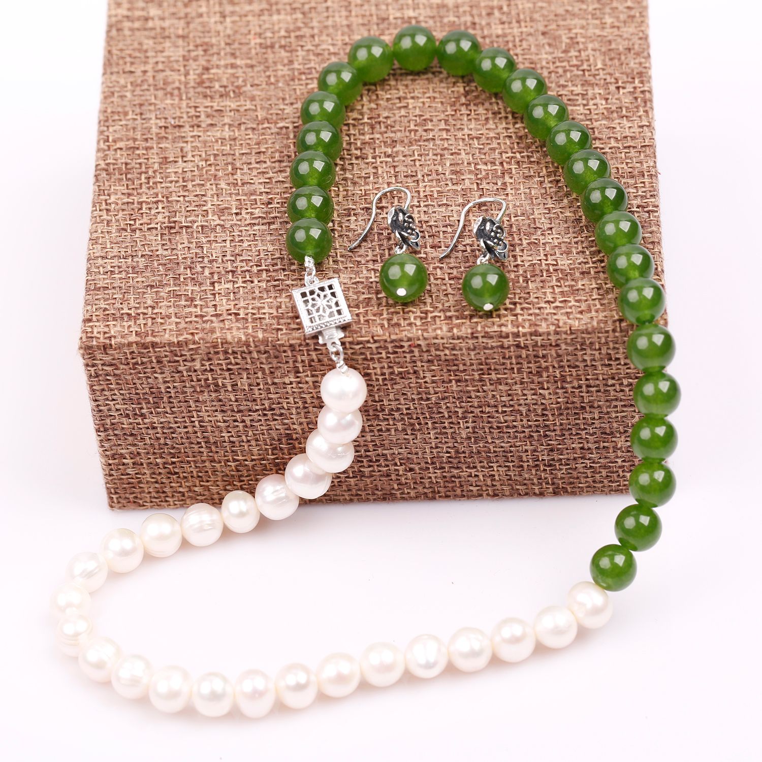 Bộ trang sức ngọc trai vòng cổ - Hoa tai thương hiệu Opal
