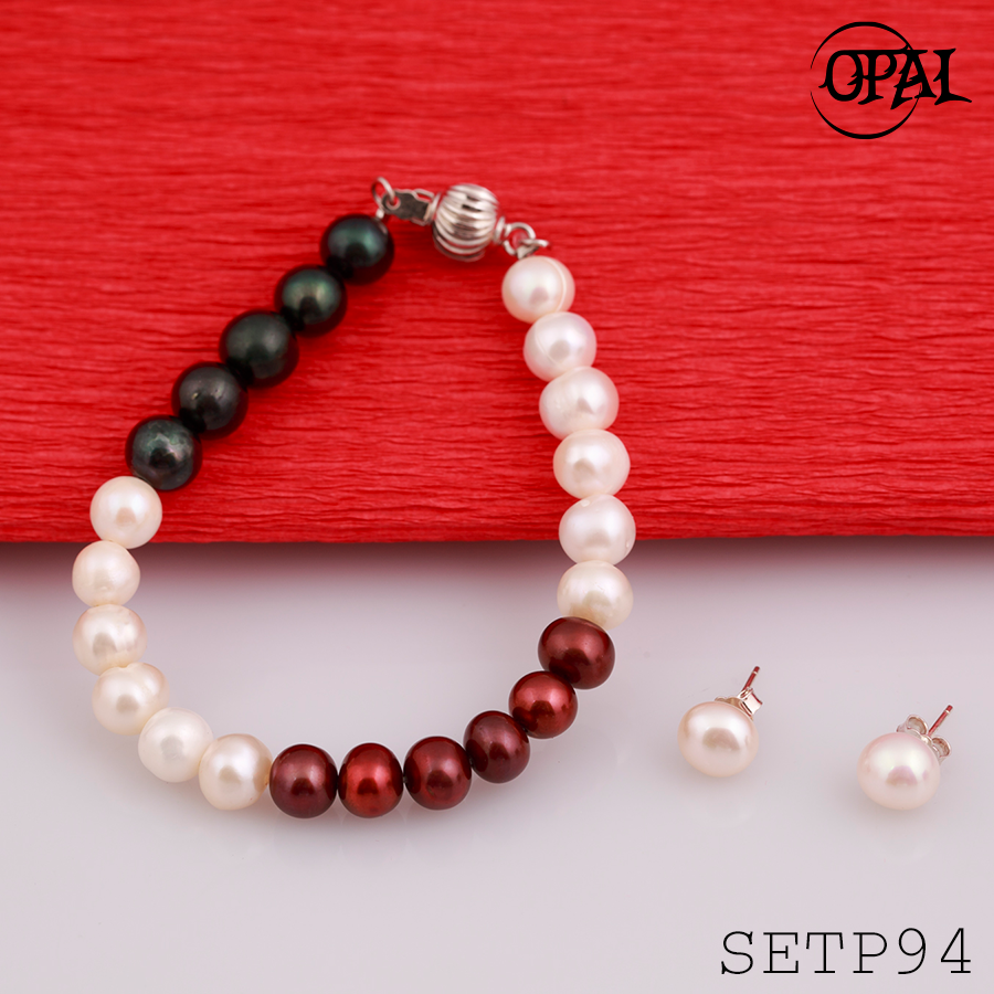 SETP94-Bộ trang sức ngọc trai OPAL