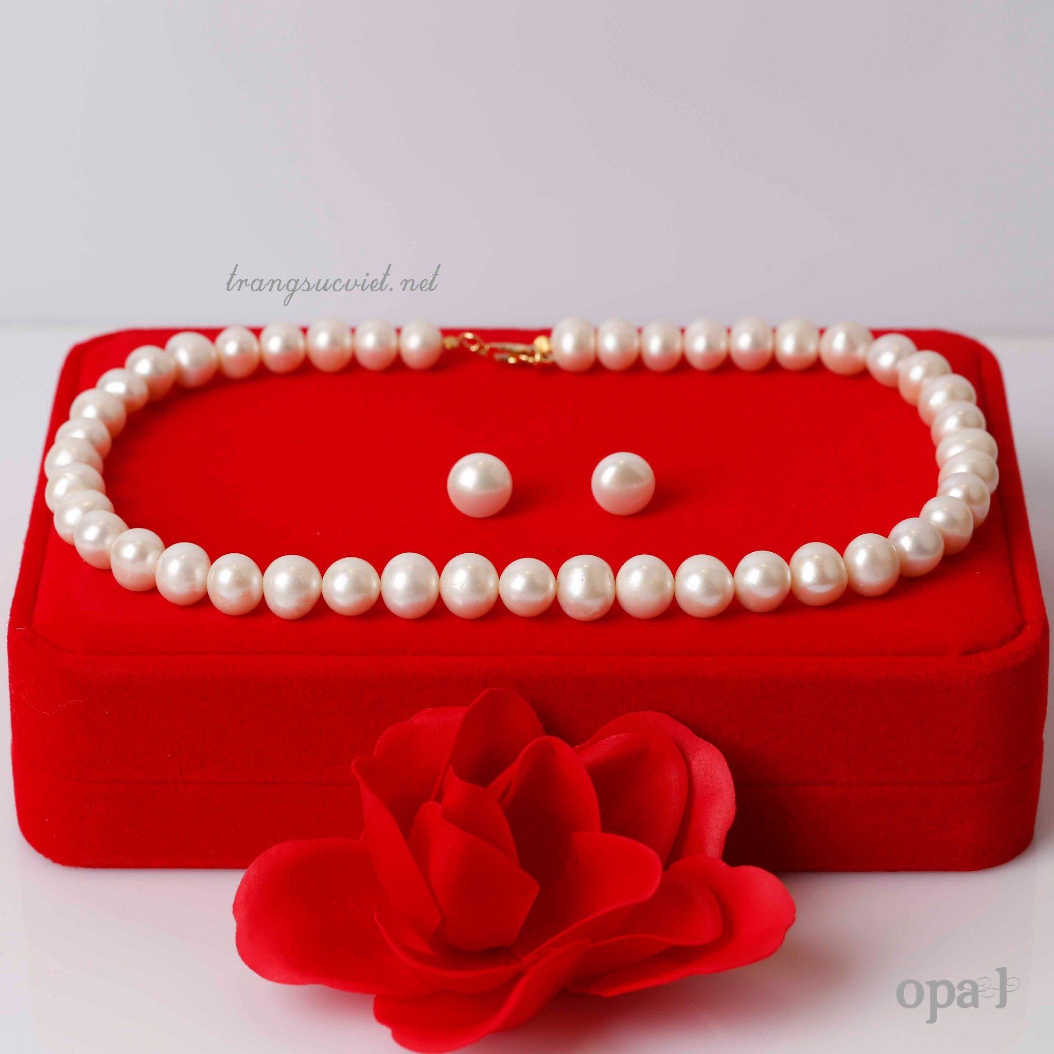 Chuỗi vòng cổ ngọc trai sang trọng 10ly