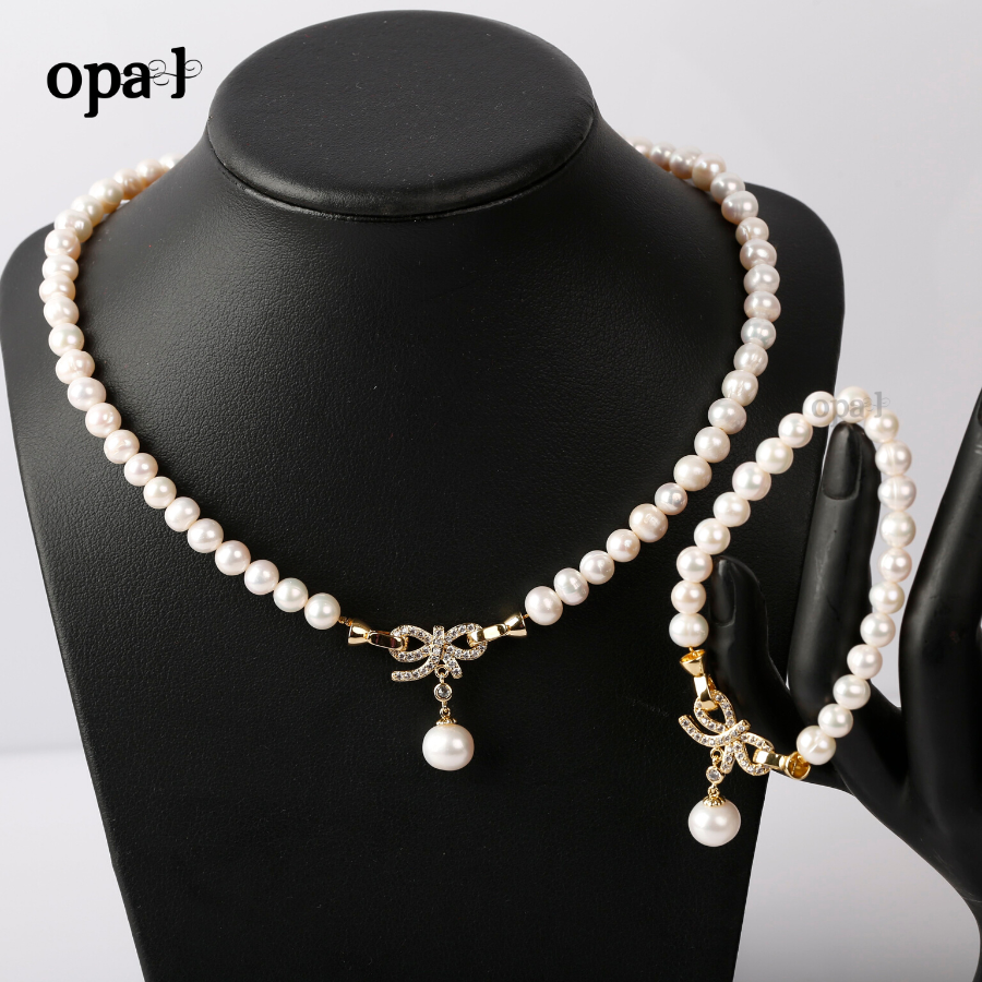 Bộ Trang sức Vòng cổ - Vòng Tay Ngọc trai Opal
