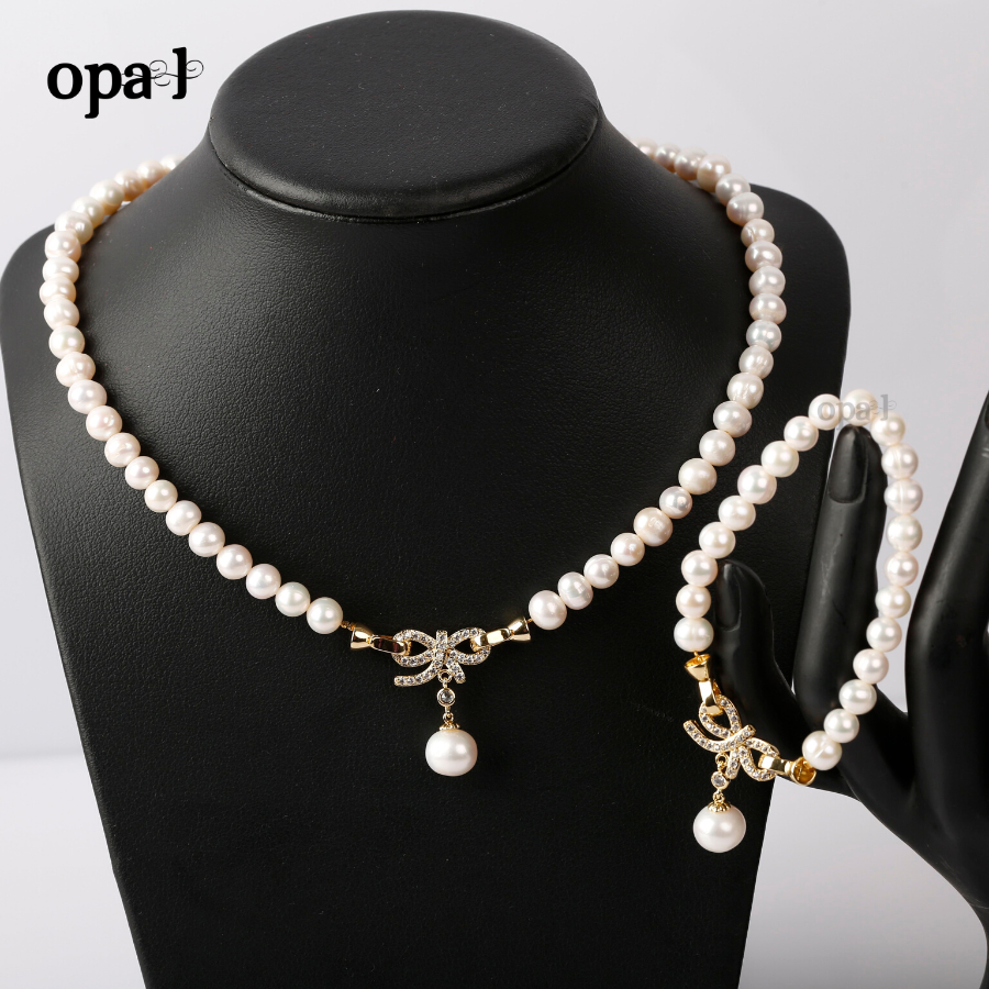  Bộ Trang sức Vòng cổ - Vòng Tay Ngọc trai Opal 