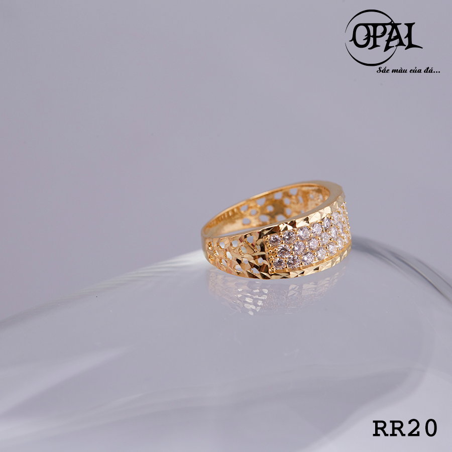 RR20- Nhẫn bạc nữ đính đá Ross OPAL