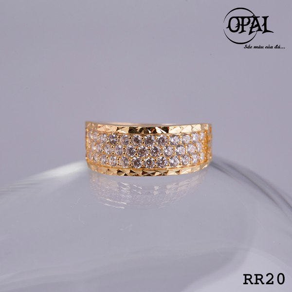  RR20- Nhẫn bạc nữ đính đá Ross OPAL 