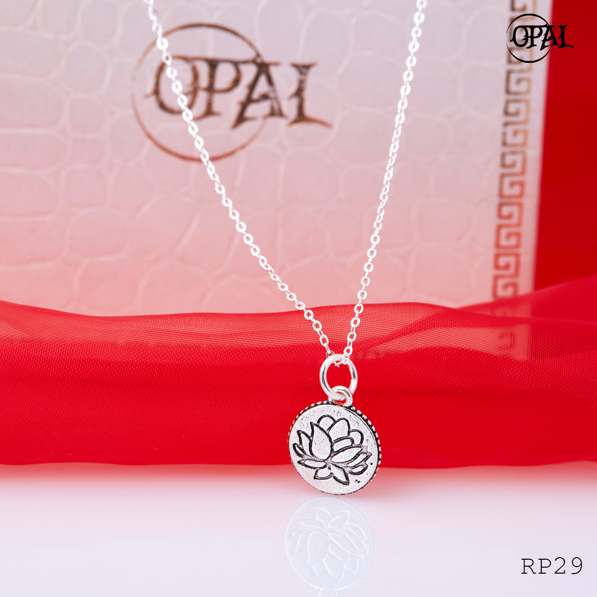 RP29- Bộ mặt và dây chuyền bạc OPAL