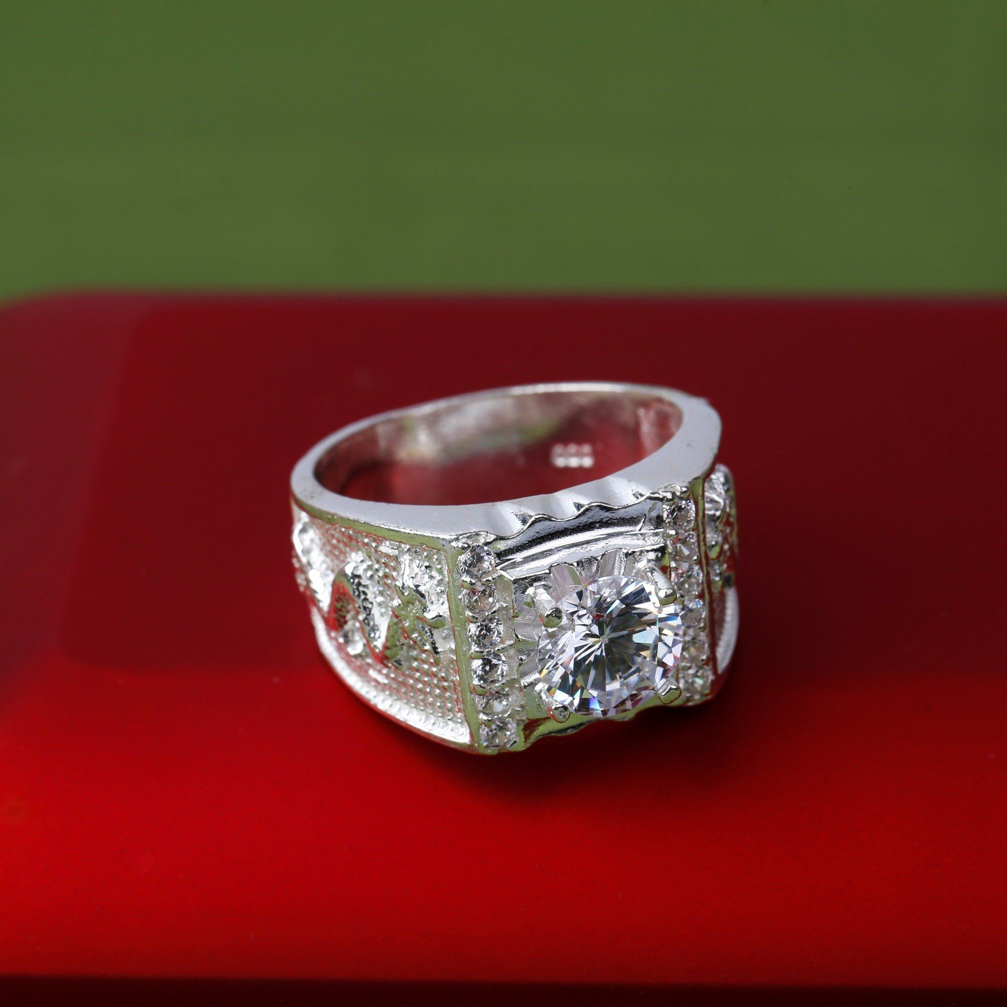 Nhẫn Bạc Nam đính đá cao cấp RM11 thương hiệu Opal