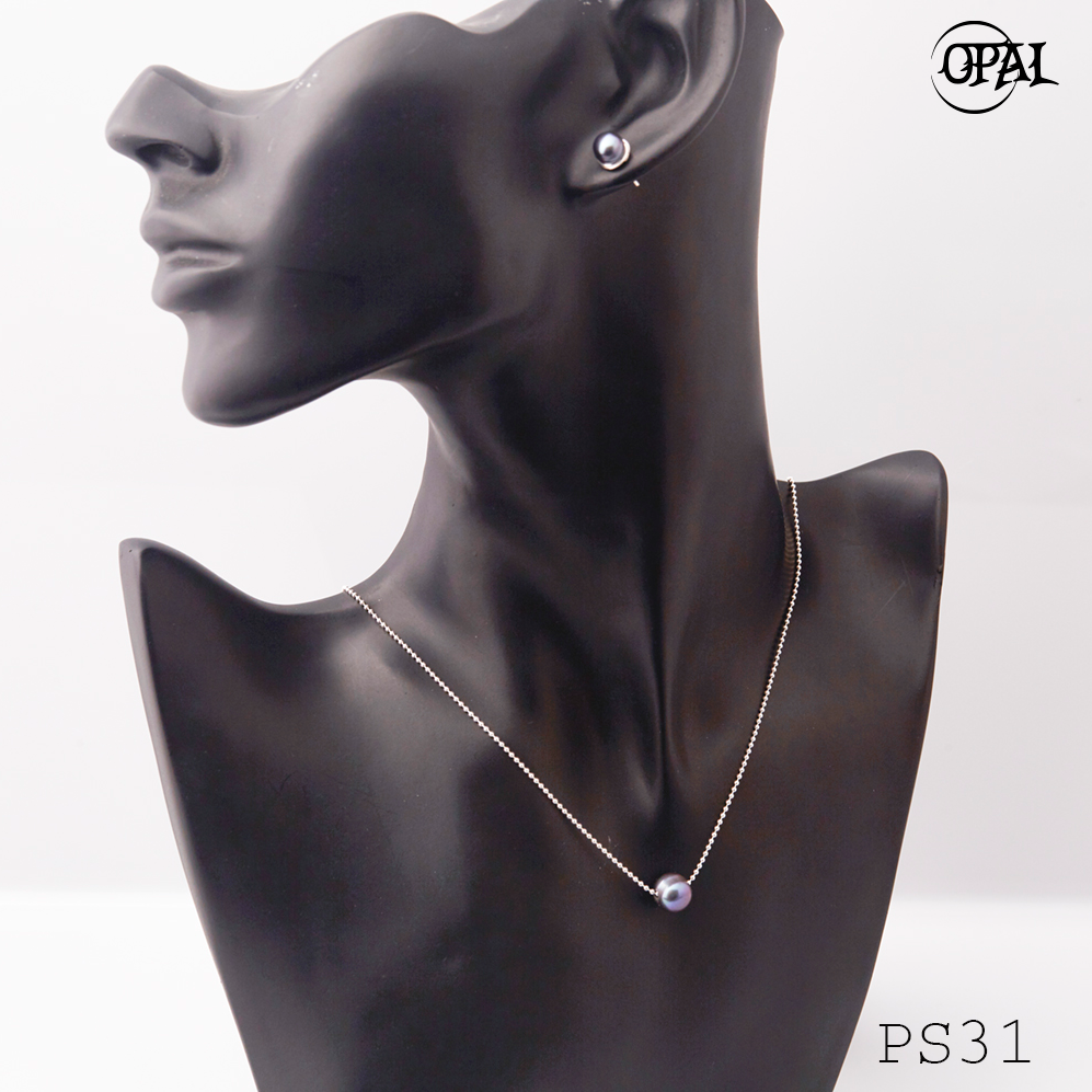 PS31- Bộ trang sức bạc đính ngọc trai OPAL